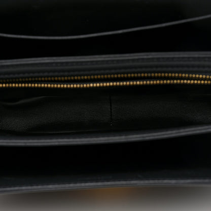 Celine Shiny Calfskin Medium Triomphe Black 5 of 9