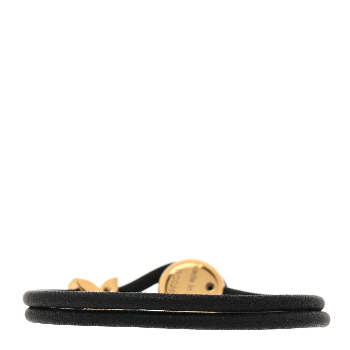 Calfskin Keep A Secret Bracelet Black