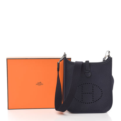 Hermes Taurillon Clemence Amazone Evelyne TPM Bleu Nuit Bleu Indigo 10 of 10