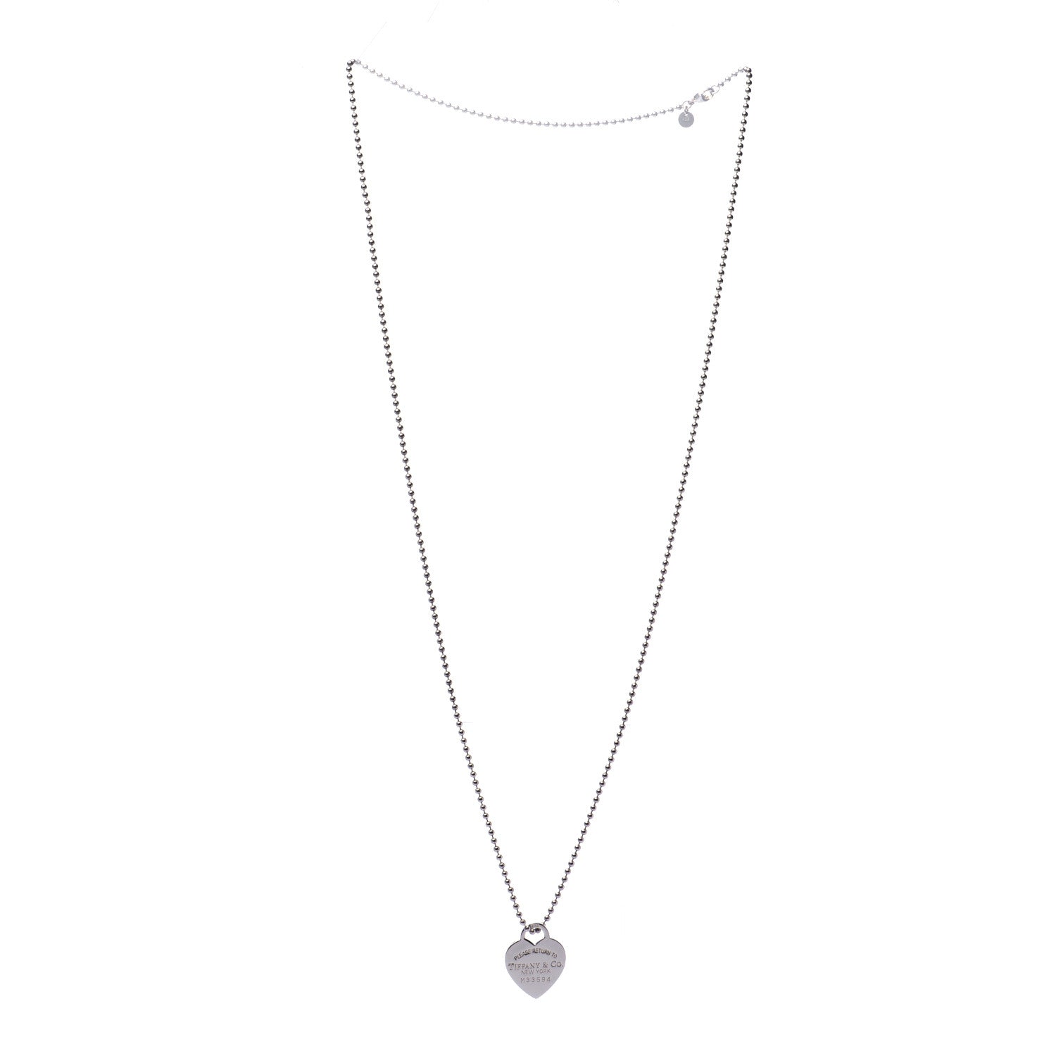 Tiffany Sterling Silver Long Return to Tiffany Heart Pendant Necklace 3 of 6