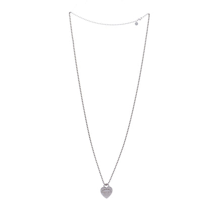 Tiffany Sterling Silver Long Return to Tiffany Heart Pendant Necklace 3 of 6