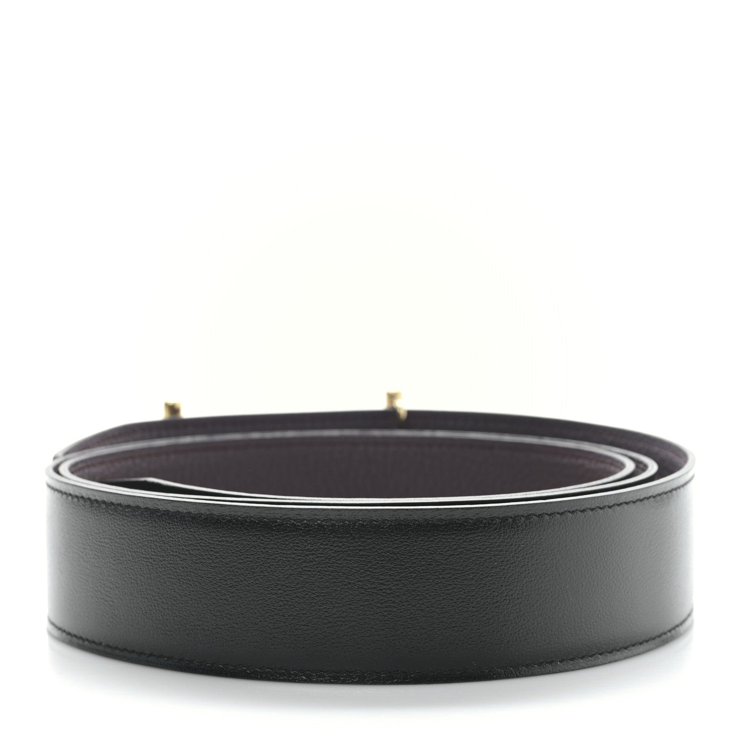 Hermes Box 135 Togo 38mm Jumbo Belt 115 46 Black Chocolate 2 of 4