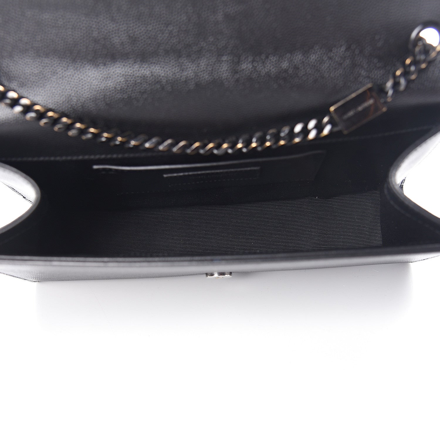 Saint Laurent Grain De Poudre Medium Classic Monogram Kate Satchel Black 5 of 10