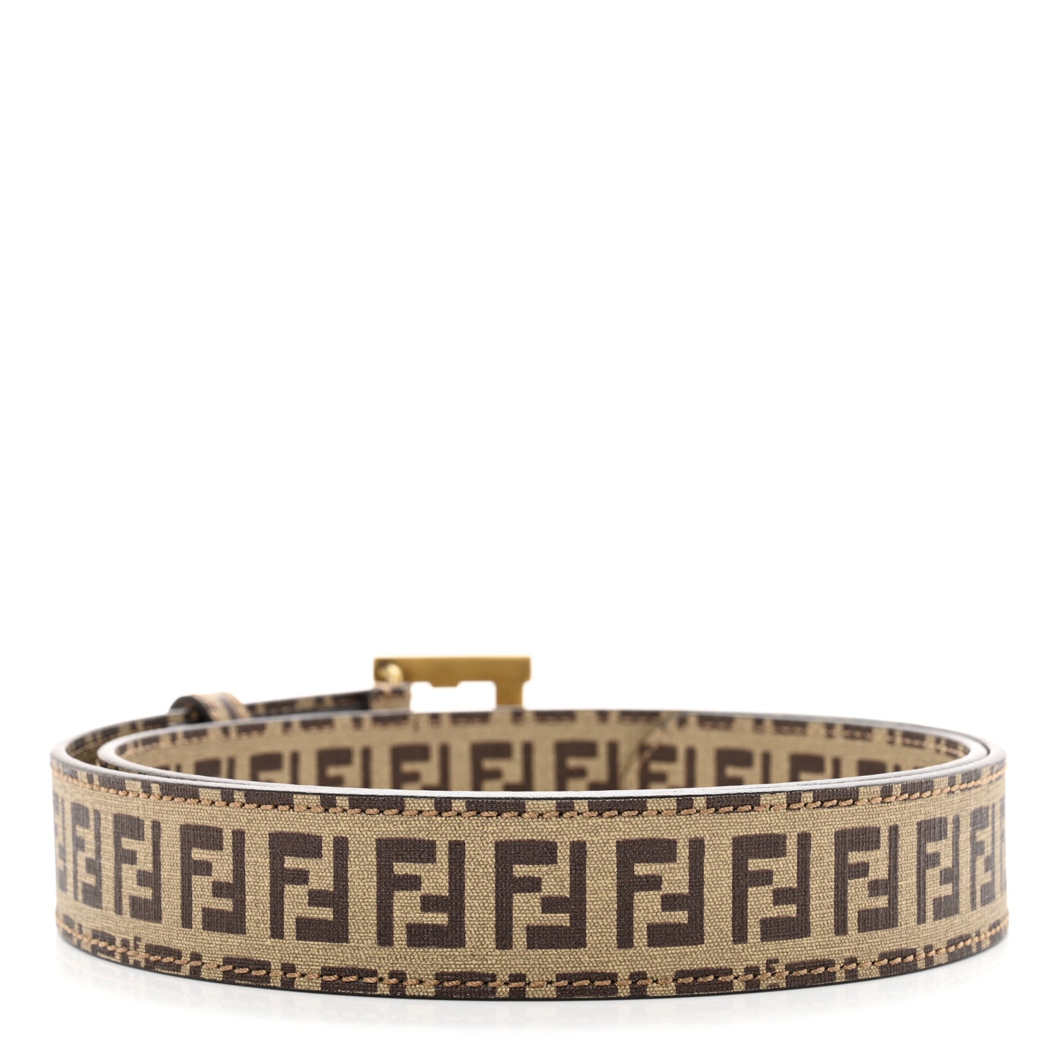 Fendi Zucchino Cuoio Belt 95 38 Beige Tortora Pietra 2 of 5