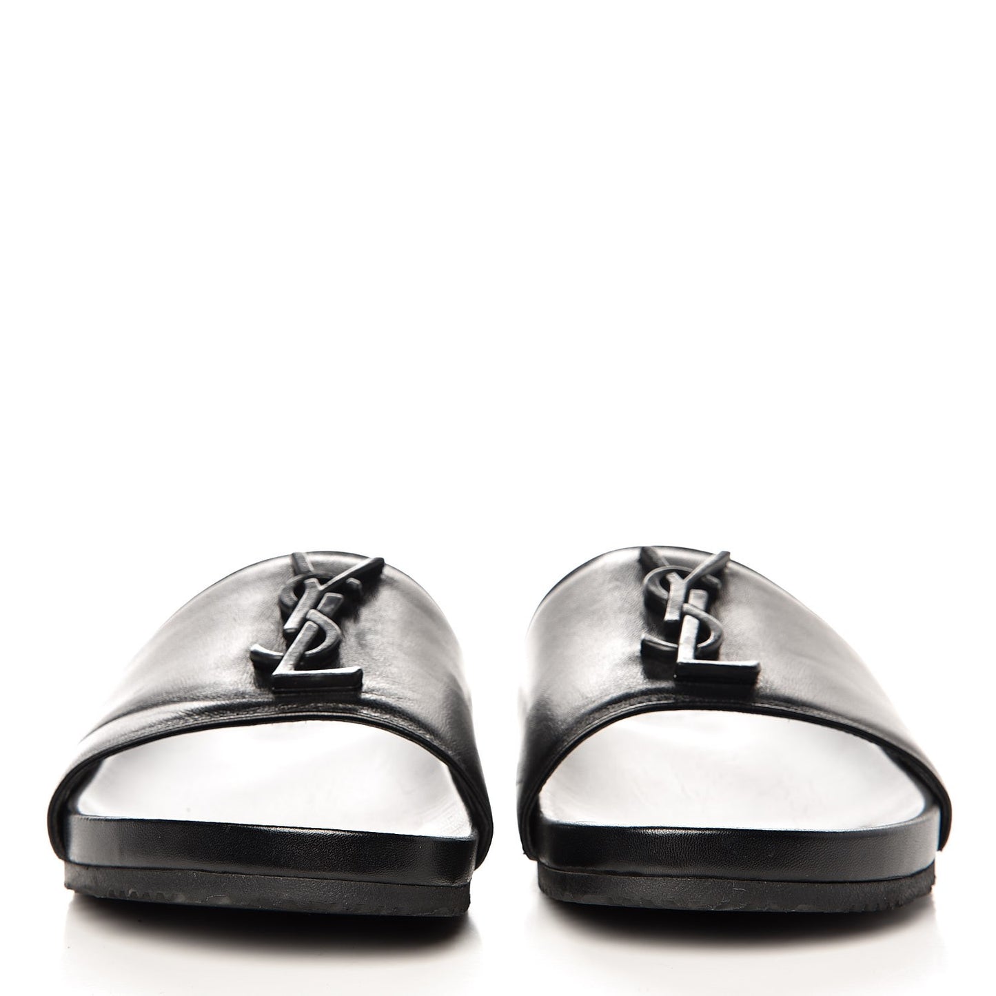 Lambskin Joan Slide Sandals 39.5 Black