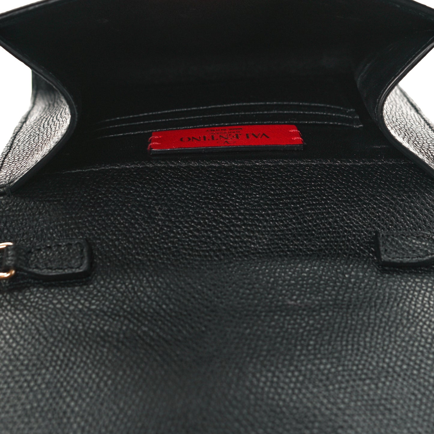 Calfskin VLogo Crossbody Bag Black