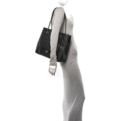 Chanel Caviar Quilted Pocket Large Tote Black 2 of 11
