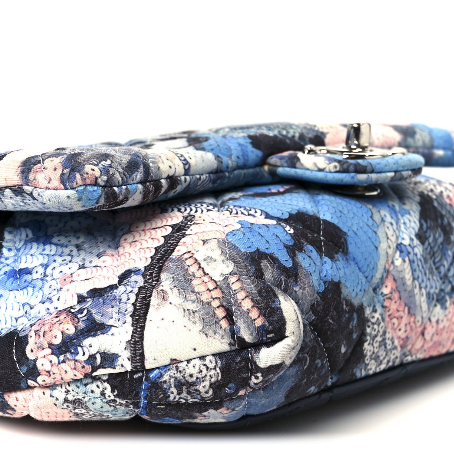 Chanel Canvas Sequin Print Quilted Waist Bag Multicolor 10 of 11
