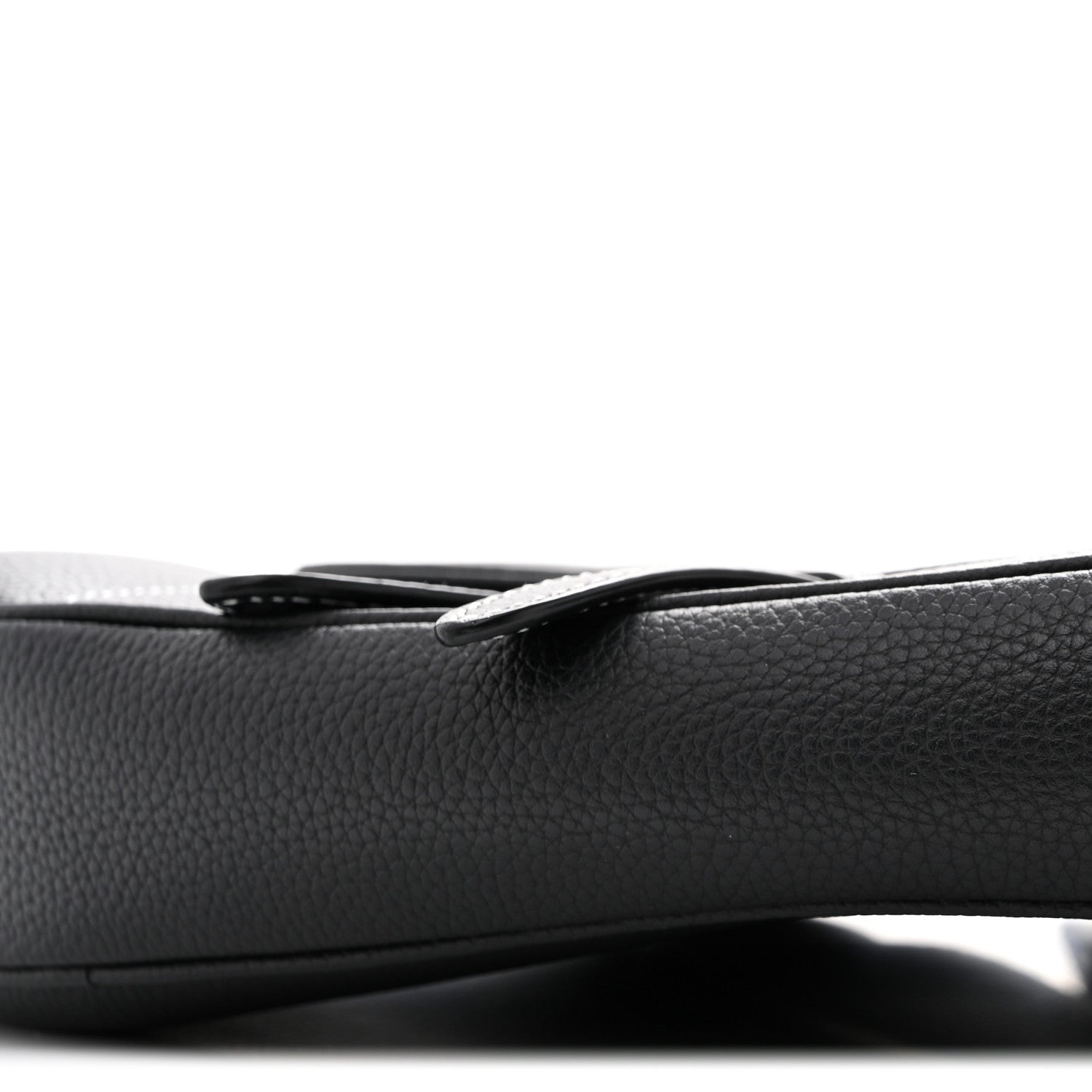 Christian Dior Grained Calfskin Mens Saddle Bag Black 9 of 10