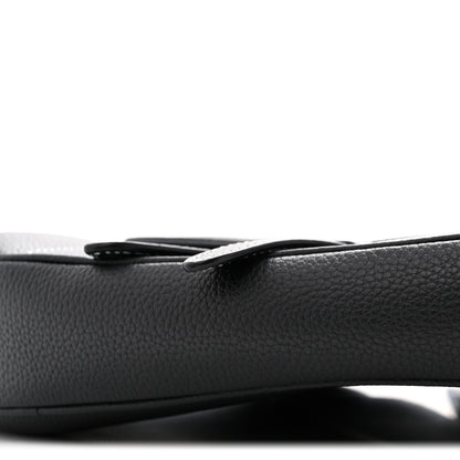 Christian Dior Grained Calfskin Mens Saddle Bag Black 9 of 10