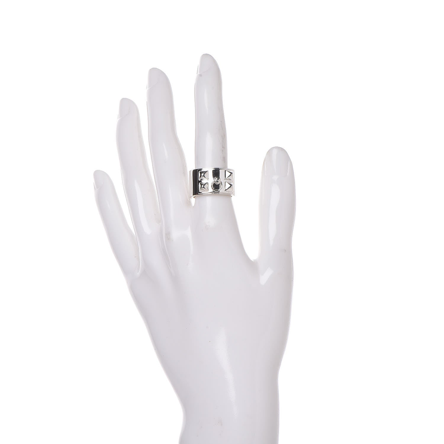 Hermes Sterling Silver Collier De Chien CDC Ring 53 6.25 2 of 4