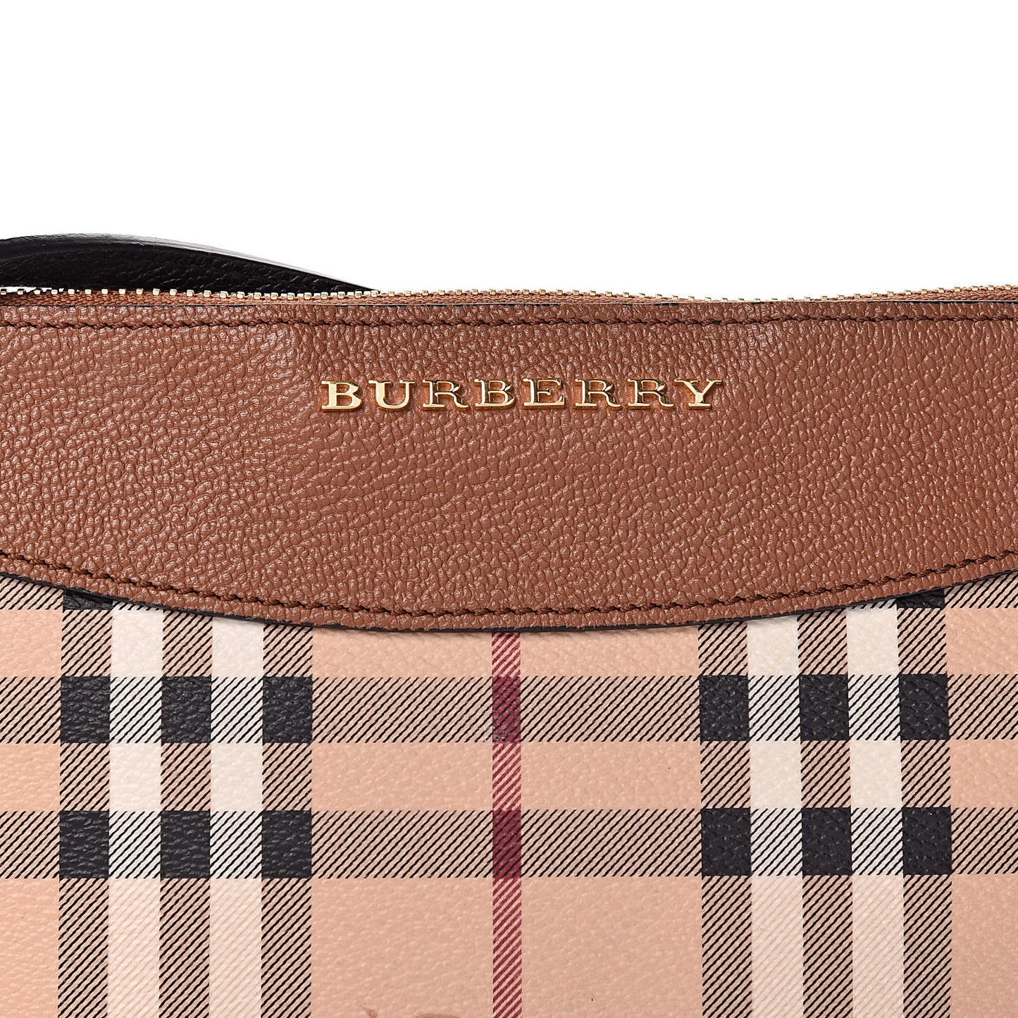 Haymarket Check Peyton Crossbody Clutch Bag Toffee