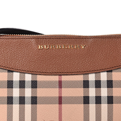 Burberry Haymarket Check Peyton Crossbody Clutch Bag Toffee 10 of 12