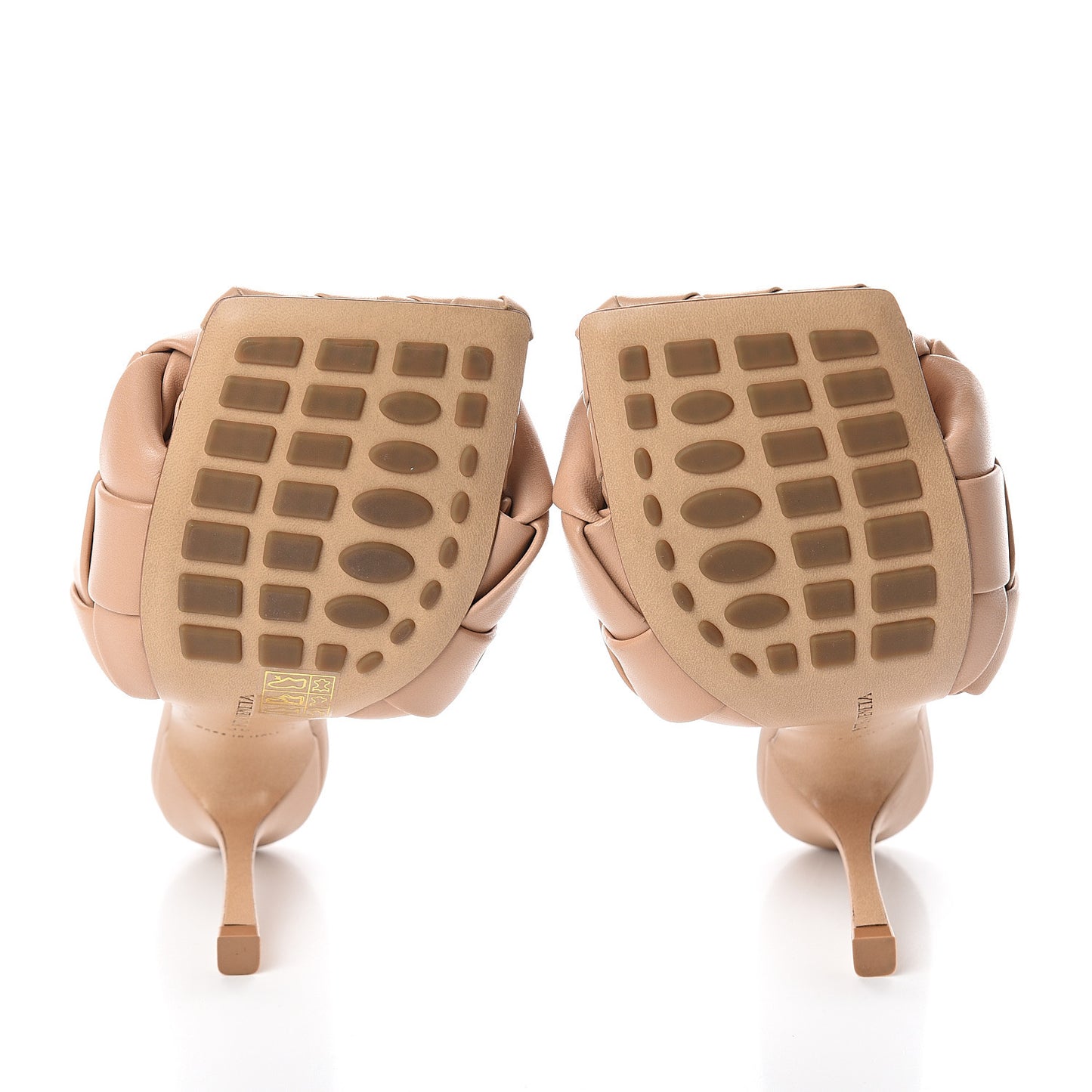 Nappa Maxi Intrecciato Lido Mule Sandals 36 Cipria