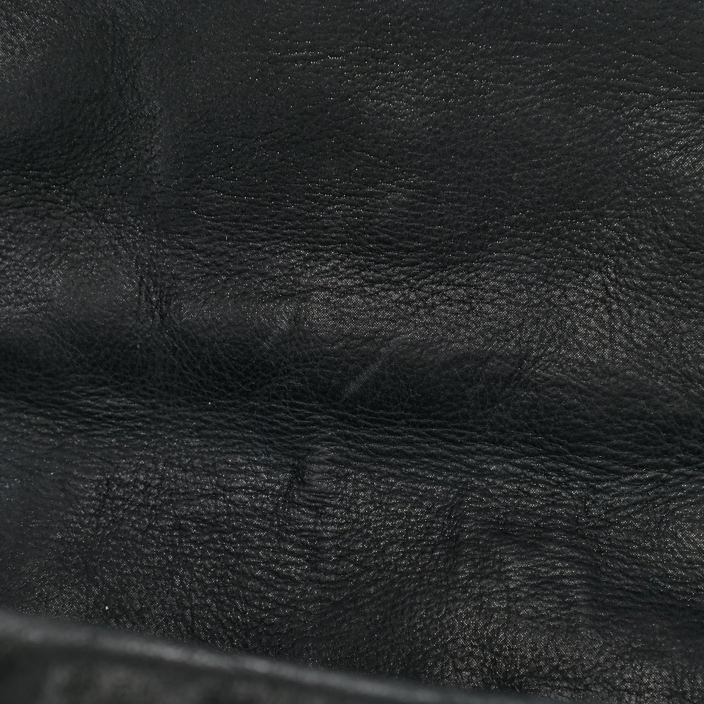 Iridescent Calfskin Glint Accordion Flap Black