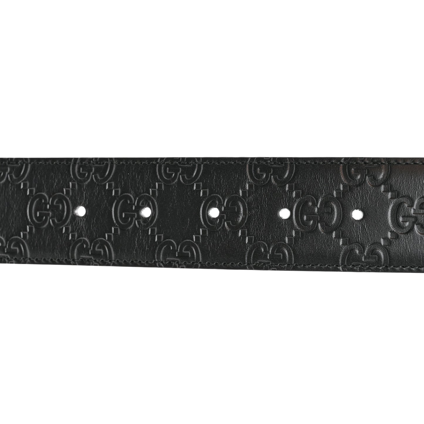 Guccissima Signature Interlocking G 40mm Belt 105 42 Black
