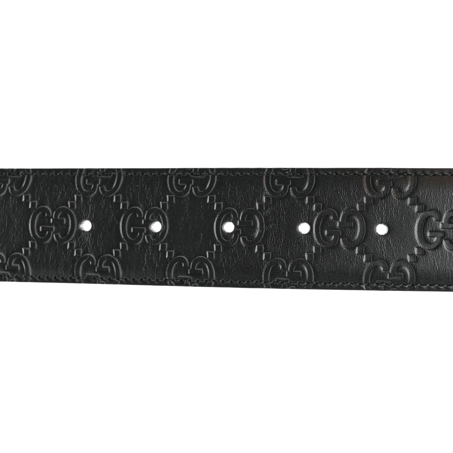 Gucci Guccissima Signature Interlocking G 40mm Belt 105 42 Black 3 of 8
