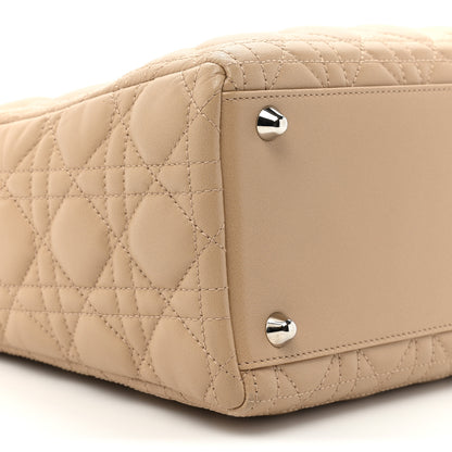 Christian Dior Lambskin Cannage Large Lady Dior Beige 9 of 17