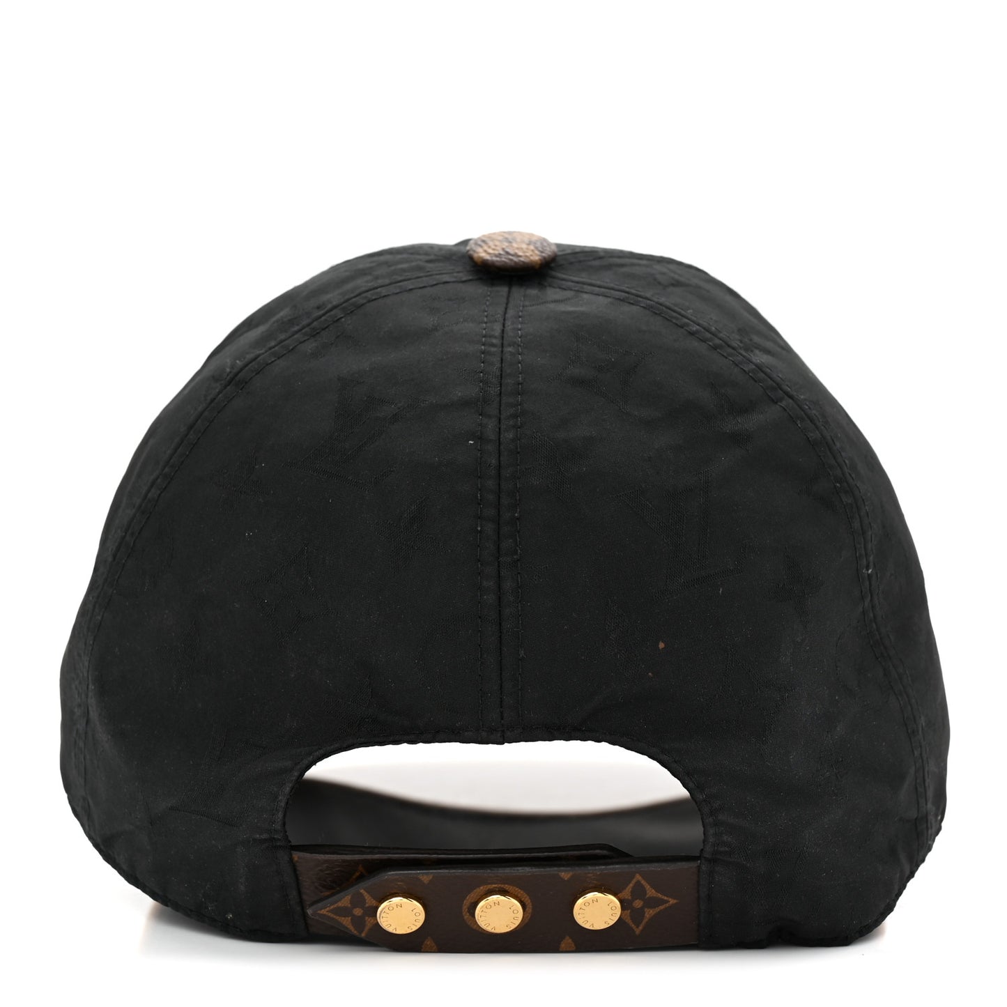 Polyester Silk Monogram LV Get Ready Cap Black