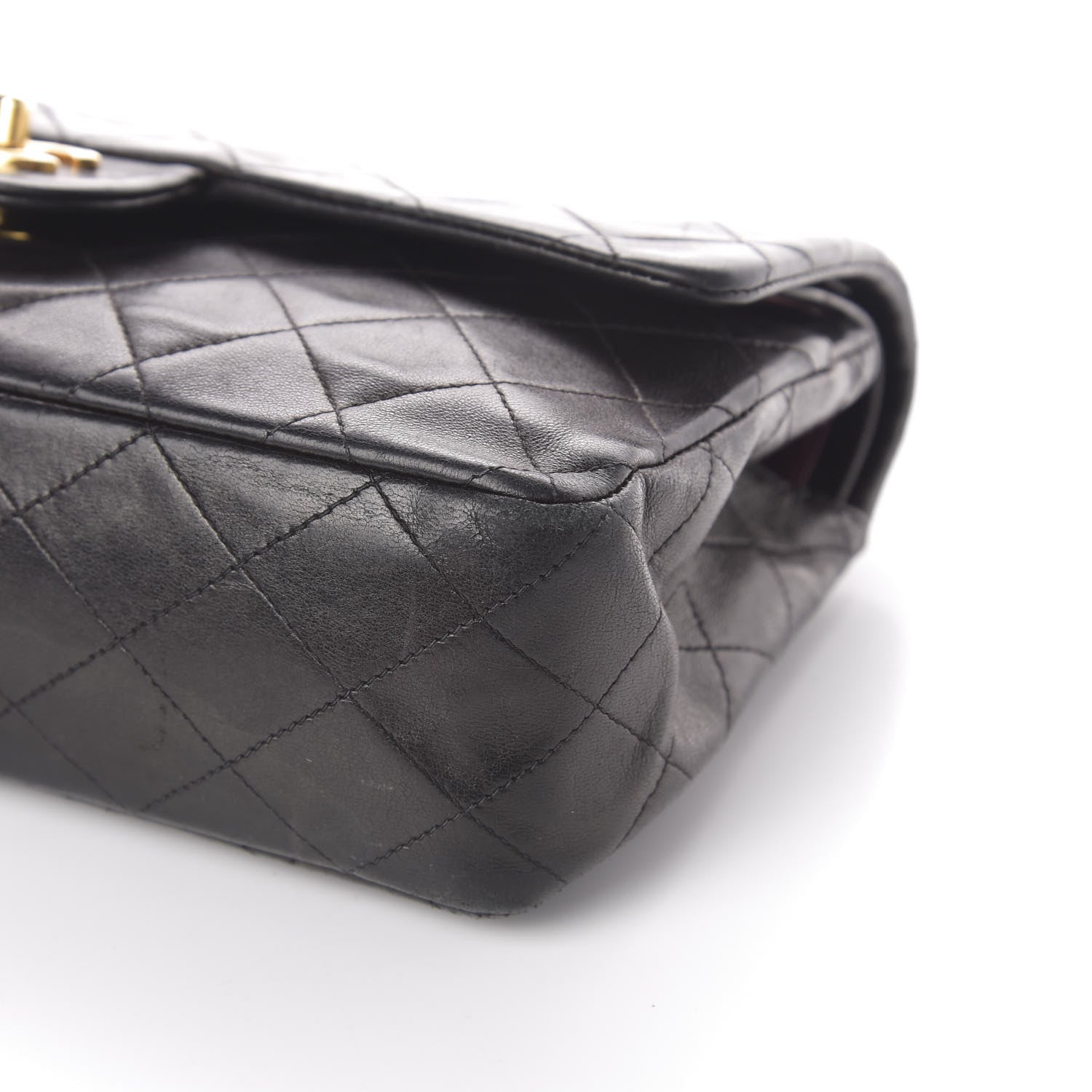 Chanel Lambskin Quilted Medium Double Flap Black 10 of 10