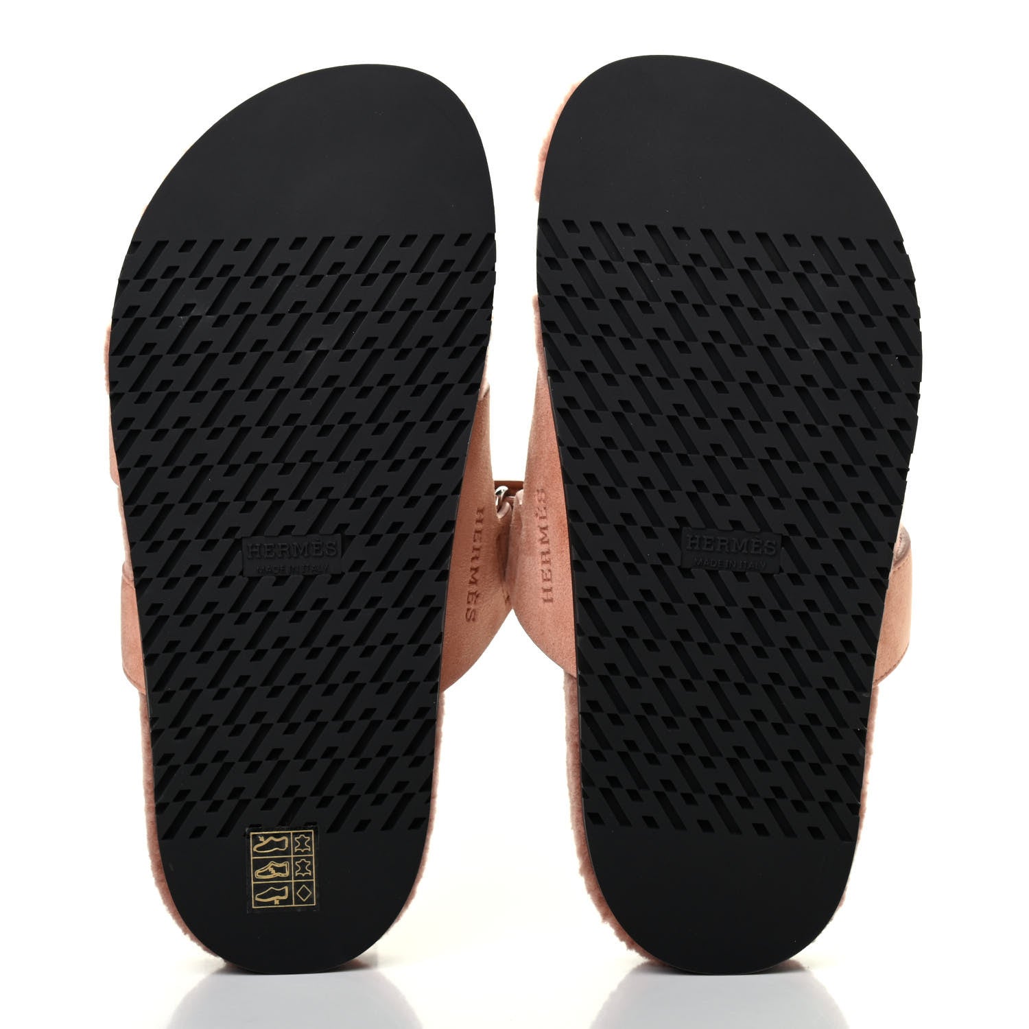 Hermes Suede Goatskin Woolskin Womens Chypre Sandals 38 Rose Aube 4 of 4