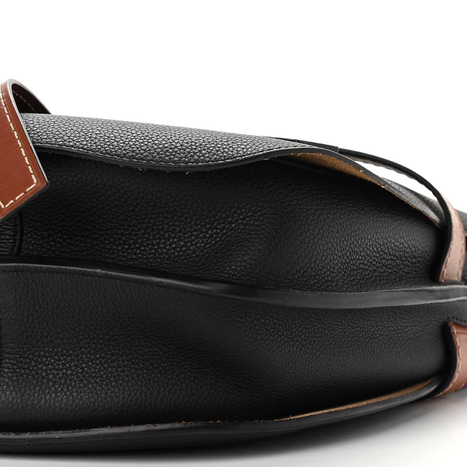 Loewe Grained Calfskin Small Gate Crossbody Bag Pecan Black 9 of 12