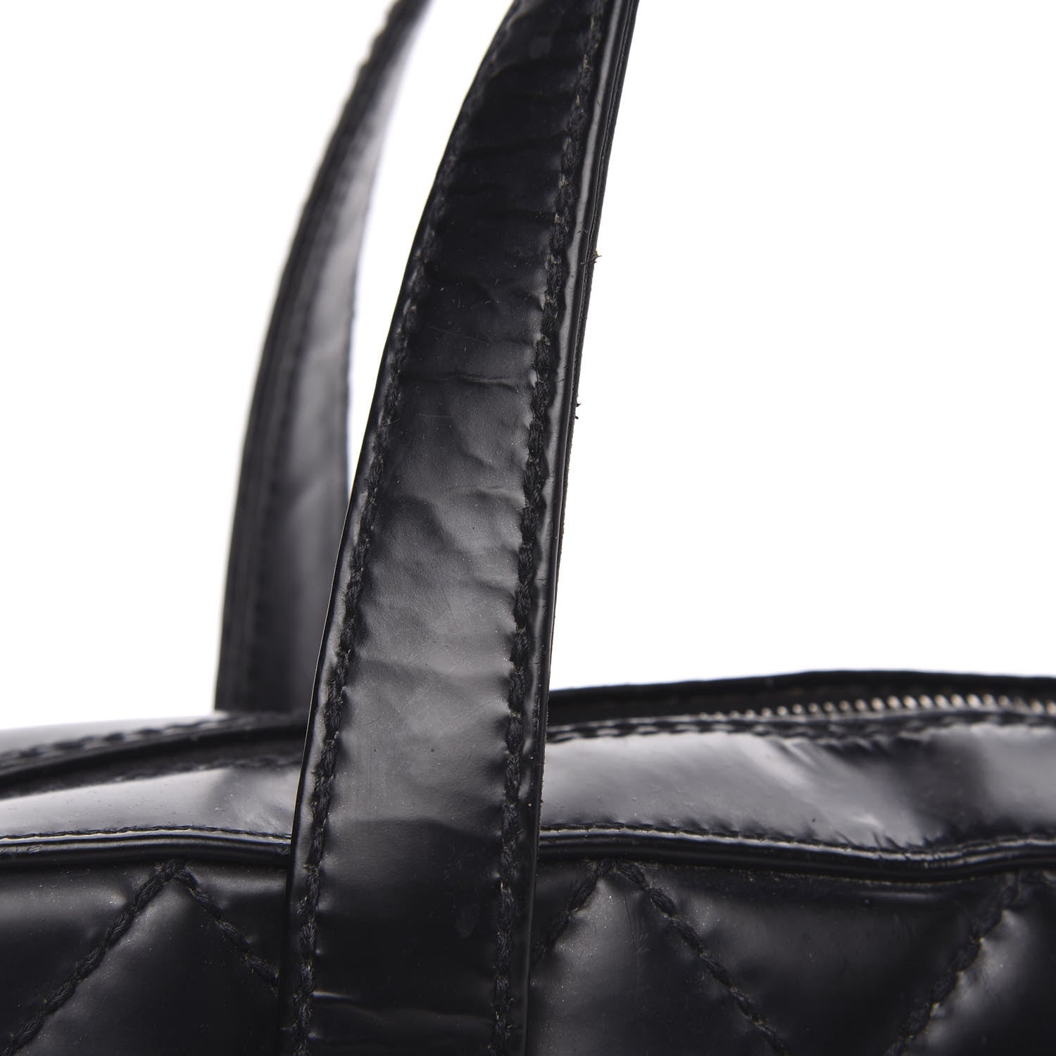 Chanel Calfskin Stitch Surpique Bowler Black 11 of 16