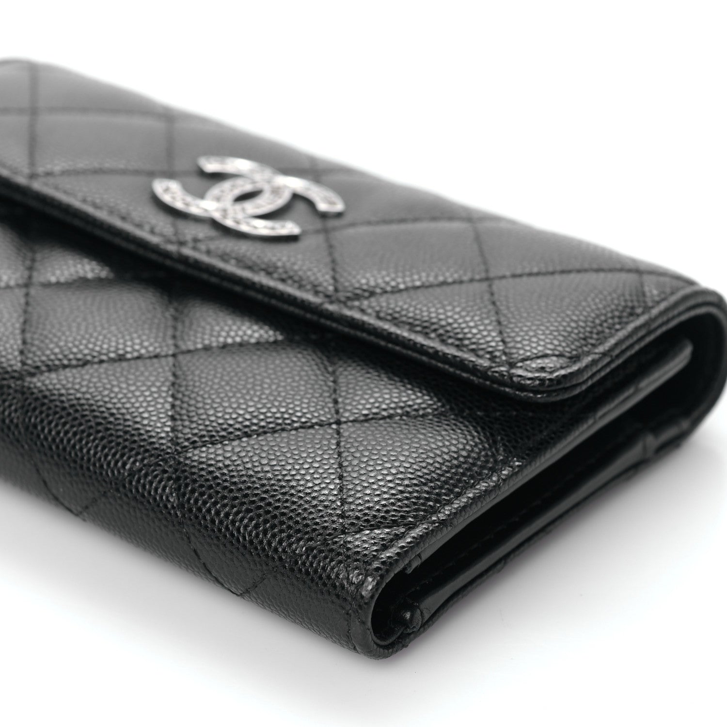 Chanel Caviar Quilted Coco Chanel CC Medium Flap Wallet Black 10 of 11