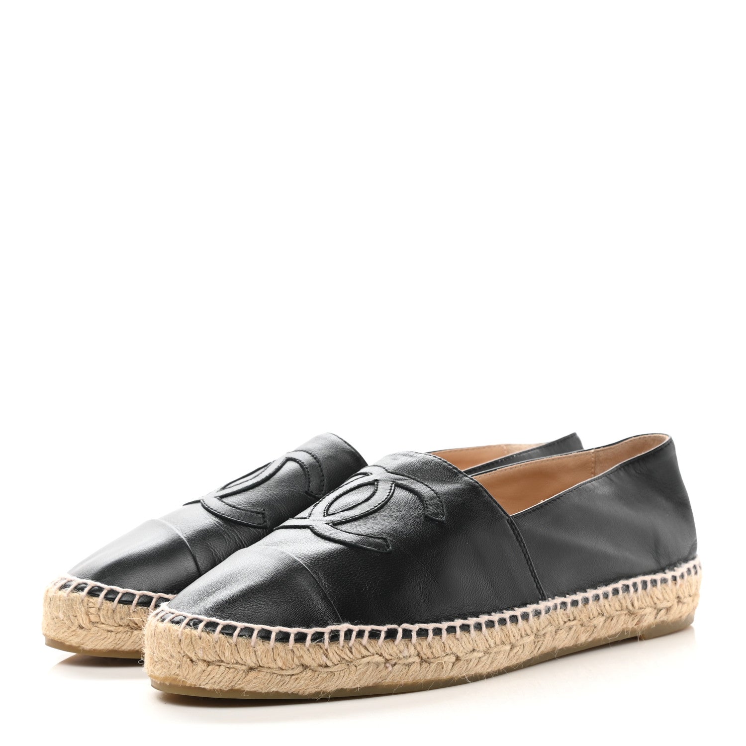 Chanel Lambskin CC Espadrilles 41 Black 3 of 9