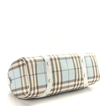 Burberry Candy Check Lola Barrel Shoulder Bag Light Blue 4 of 11
