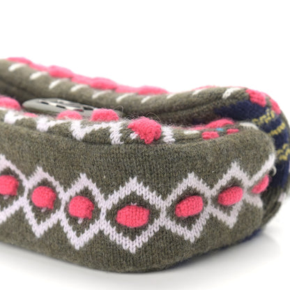 Chanel Cashmere Knit Extra Mini Single Flap Khaki Multicolor 9 of 9