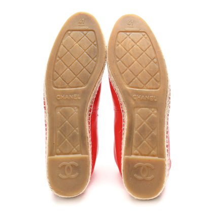 Chanel Lambskin CC Espadrilles 41 Red 6 of 11