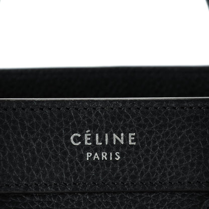 Celine Drummed Calfskin Nano Luggage Black 5 of 8