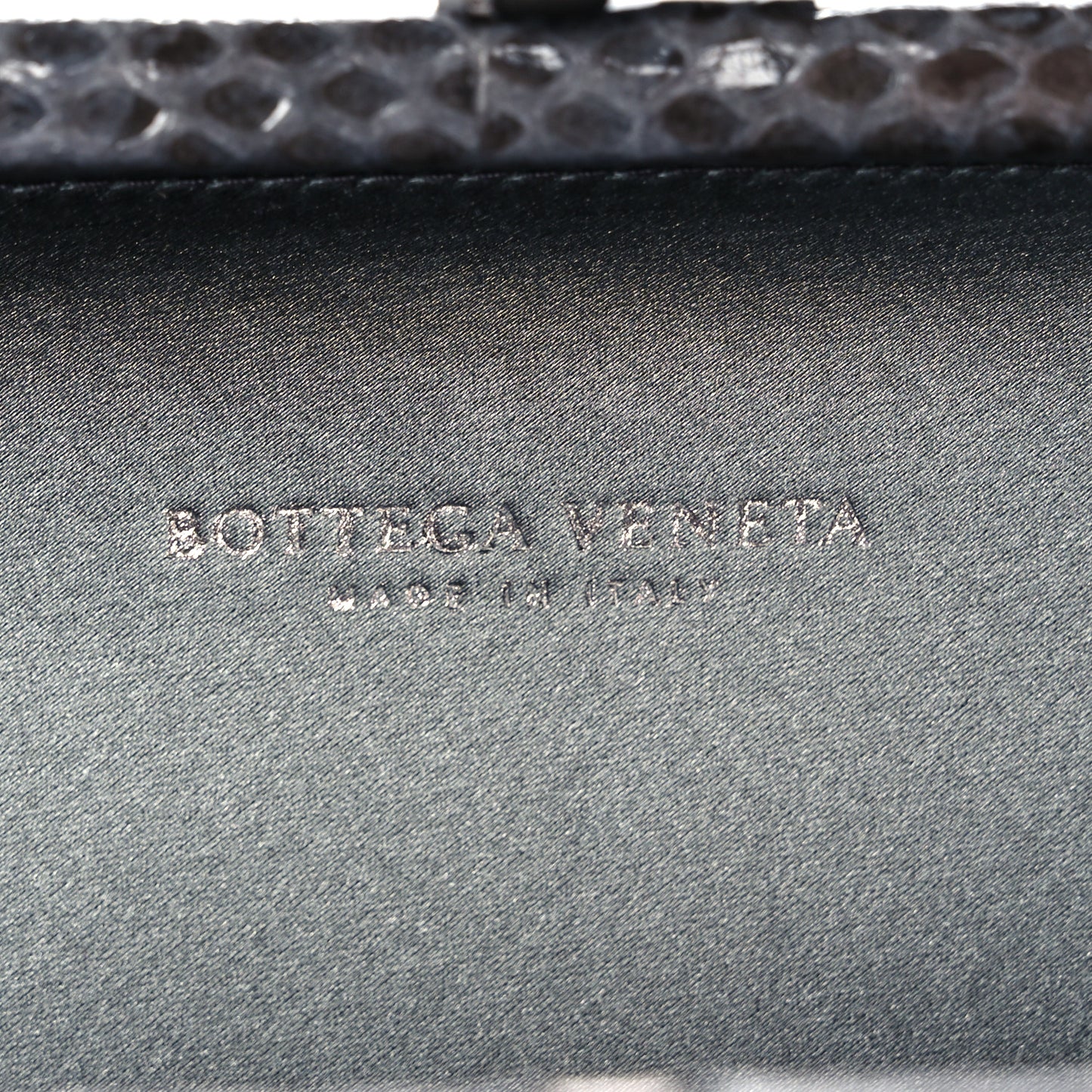 Satin Ayers Intreccio Impero Stretch Knot Clutch Grey