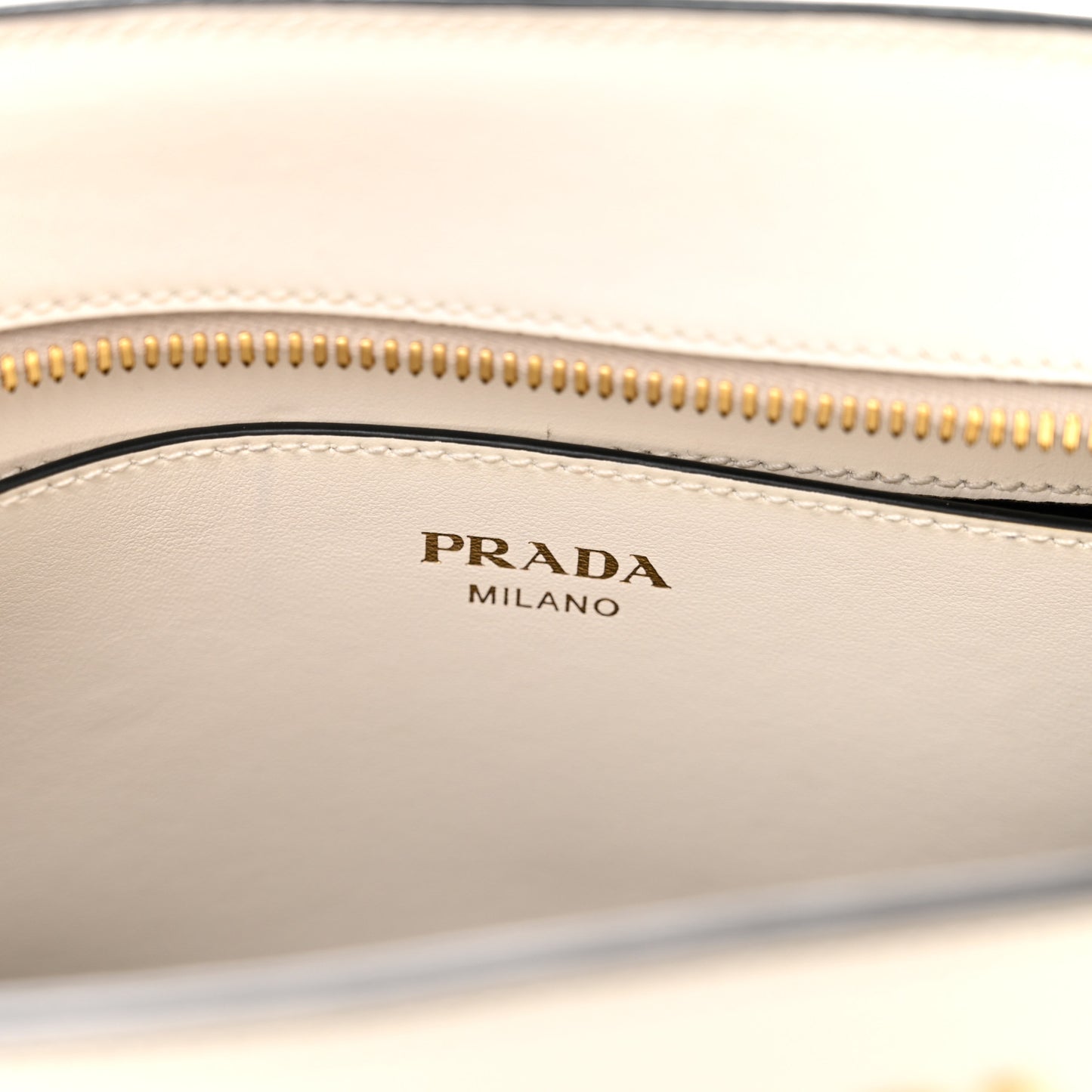 Saffiano City Calfskin Esplanade Crossbody Bag White