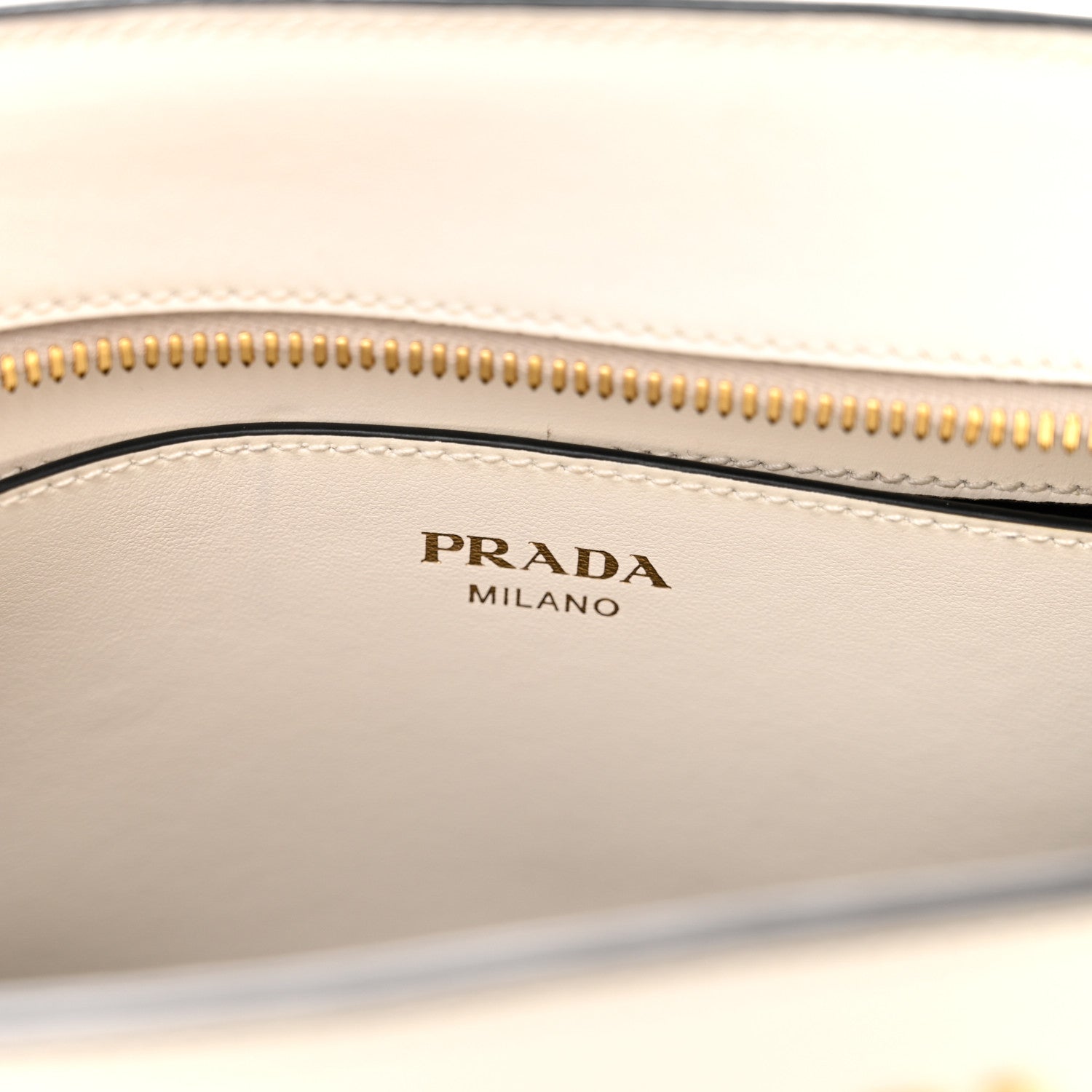 Prada Saffiano City Calfskin Esplanade Crossbody Bag White 6 of 11