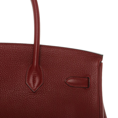 Hermes Taurillon Clemence Birkin 35 Rouge H 9 of 29