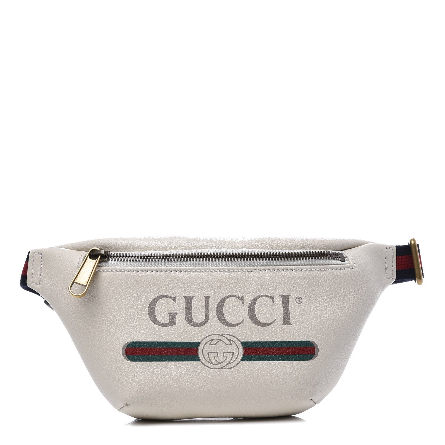 Gucci Grained Calfskin Small Logo Belt Bag White 1 of 10