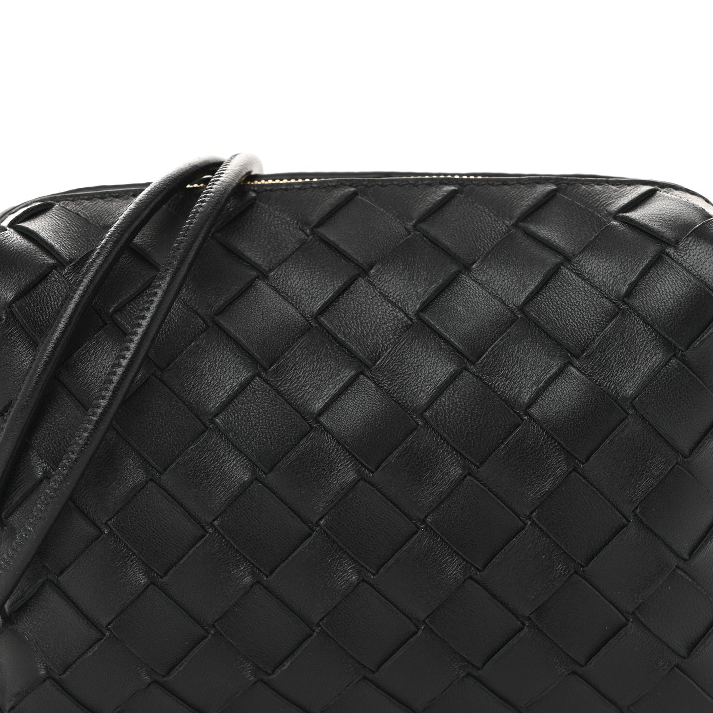 Nappa Intrecciato Mini Loop Camera Bag Black