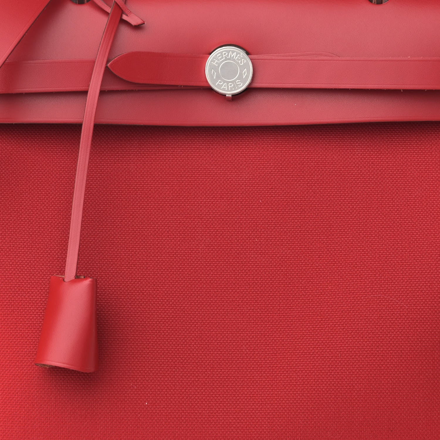 Hermes Military Toile Vache Hunter Herbag Zip PM 31 Rouge Piment 9 of 13