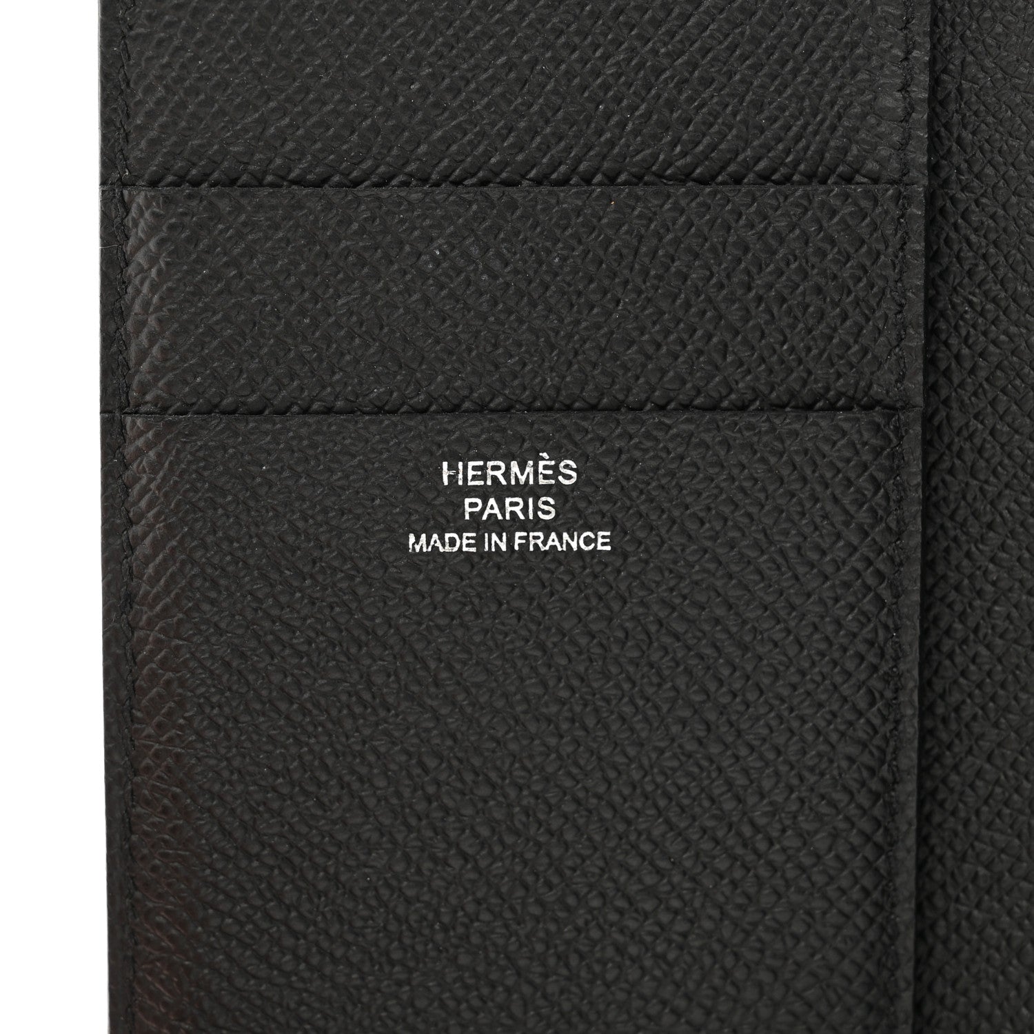 Hermes Epsom Tri-Fold Compact Monochrome Bearn Wallet Black 6 of 7