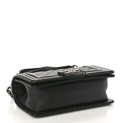 Chanel Goatskin Quilted Patent Small Duo Boy Flap Black 4 of 10