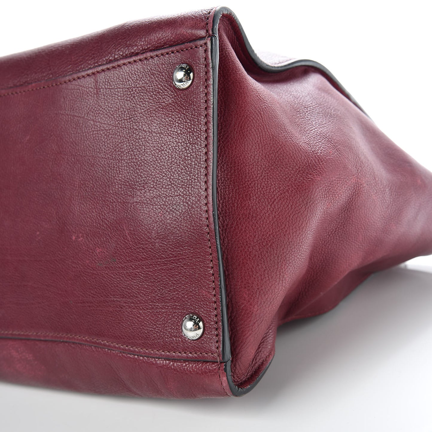 Glace Calfskin Twin Pocket Tote Fuxia