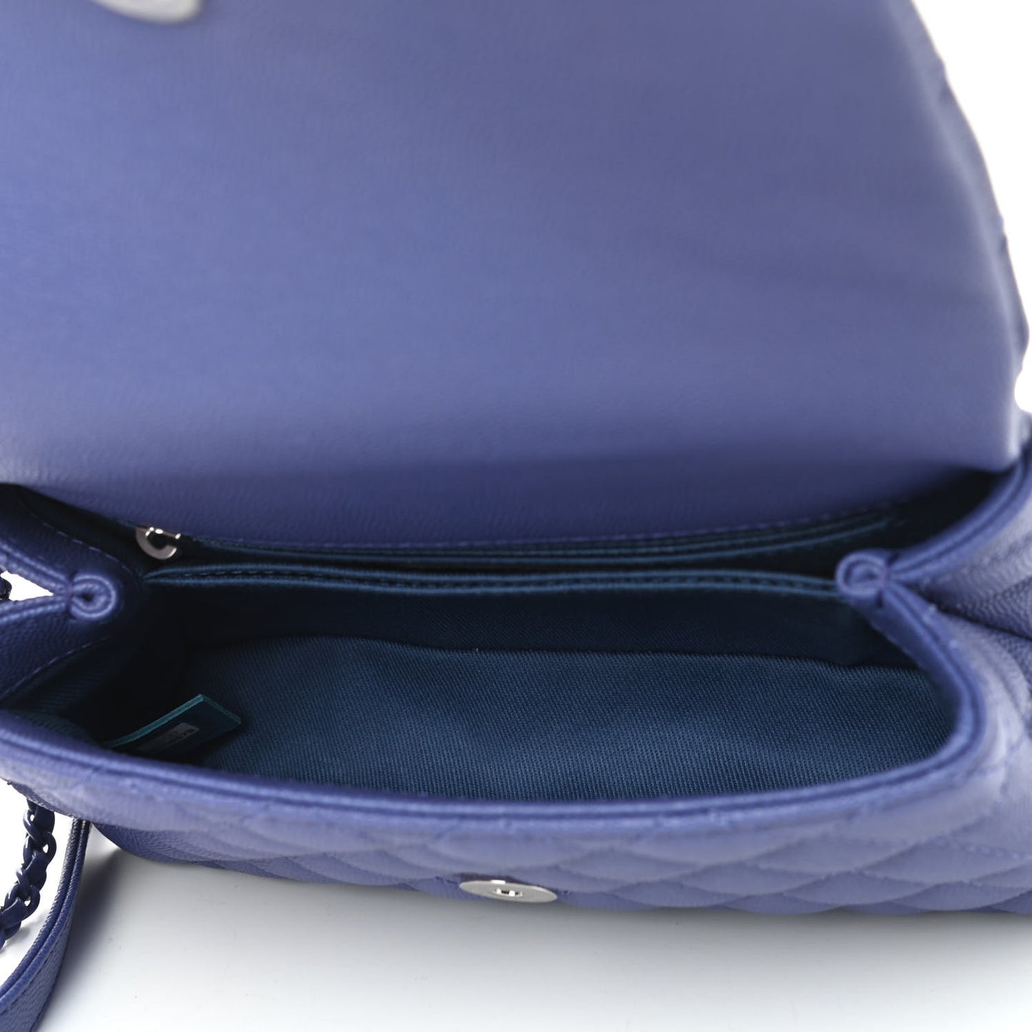 Caviar Quilted Incognito Mini Coco Handle Flap Blue