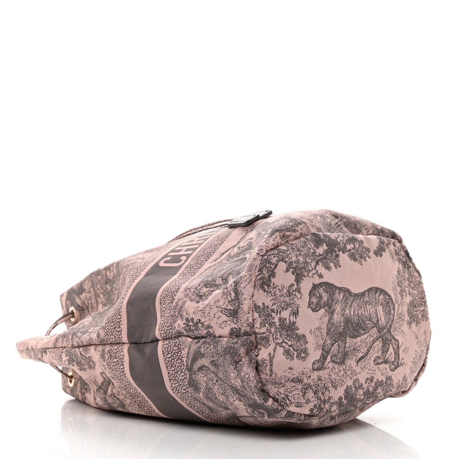 Christian Dior Technical Fabric Embroidered Toile De Jouy Sauvage DiorTravel Pouch Pink Gray 4 of 7