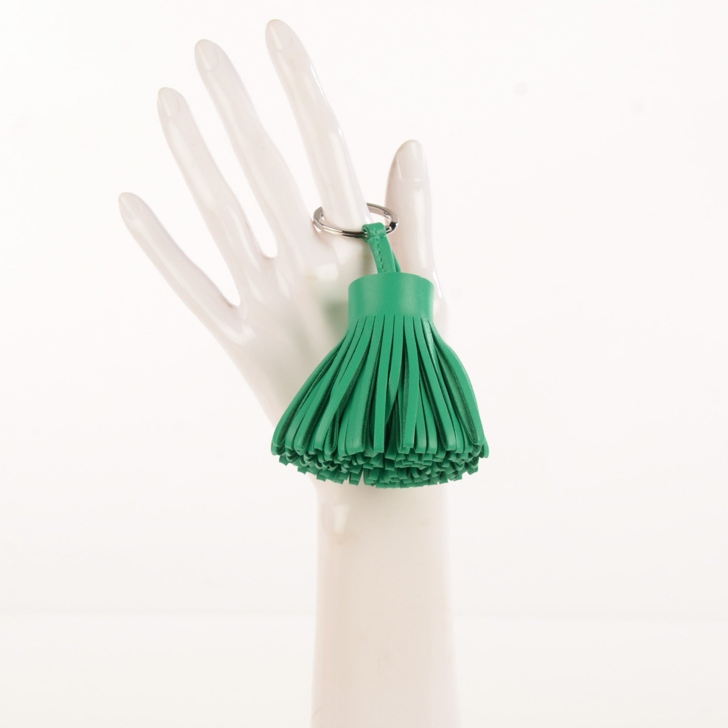 Hermes Lambskin Carmen Tassel Key Holder Menthe 2 of 6
