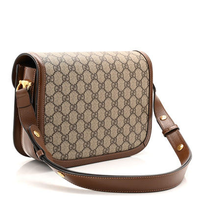 Gucci GG Supreme Monogram Horsebit 1955 Shoulder Bag Beige Brown Sugar 3 of 10