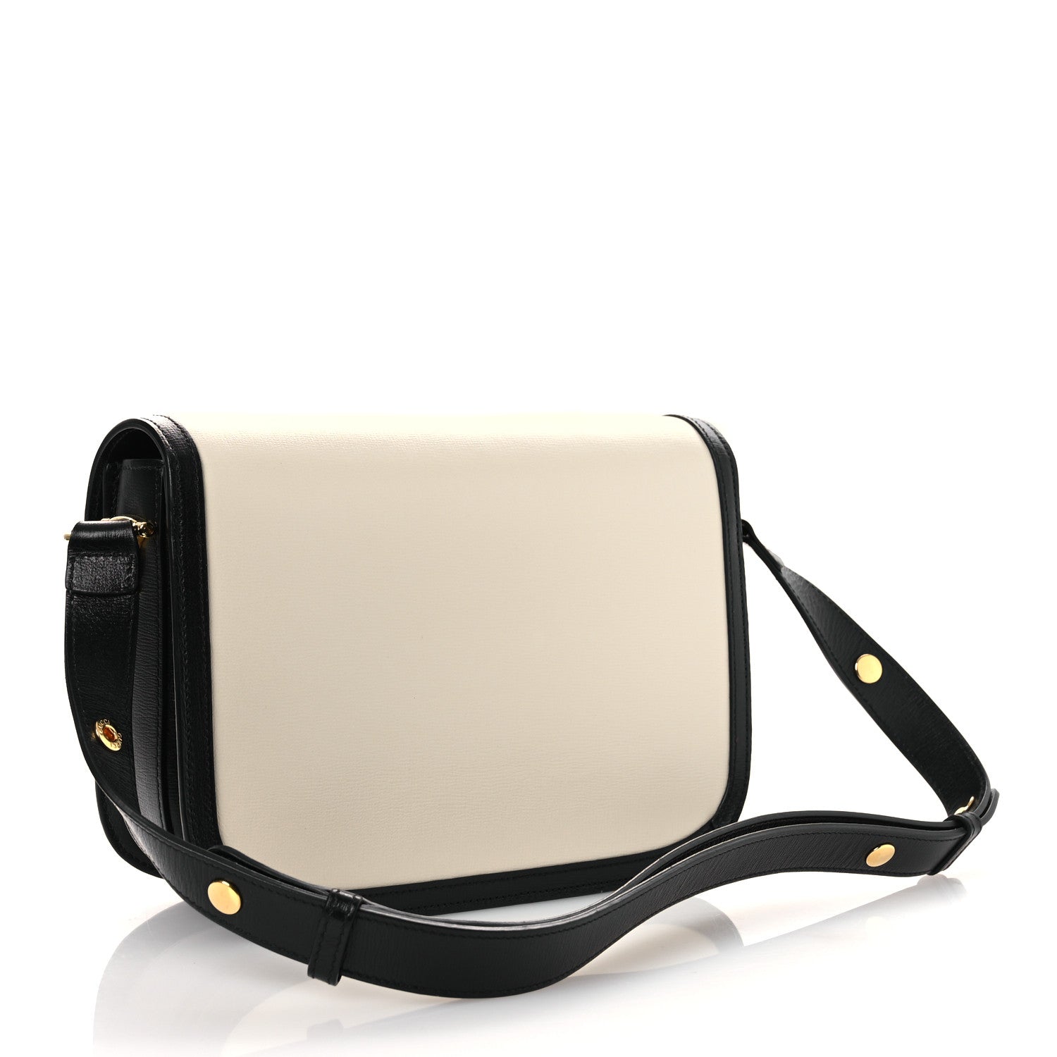 Gucci Azalea Calfskin Tri-Color Horsebit 1955 Shoulder Bag Mystic White Sun Oil Black 3 of 11