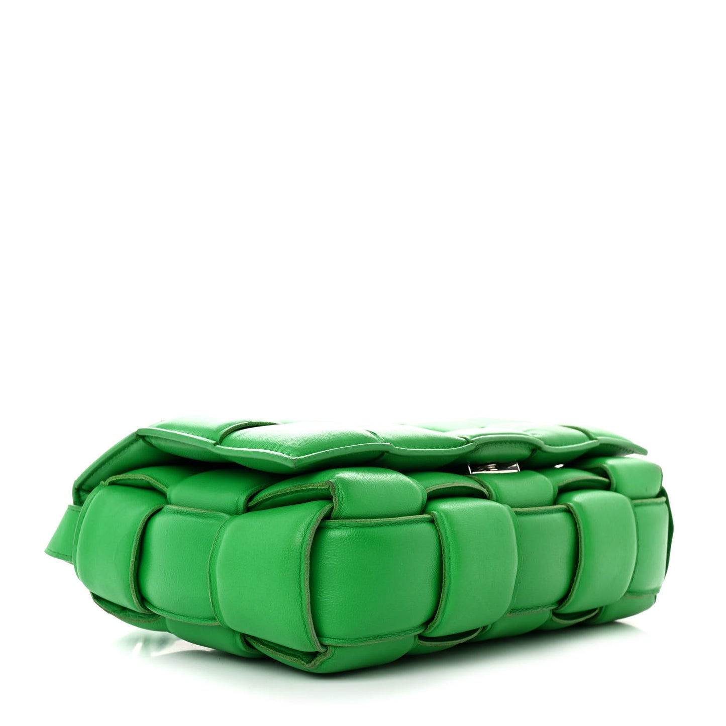 Nappa Maxi Intreccio Padded Cassette Crossbody Bag Parakeet