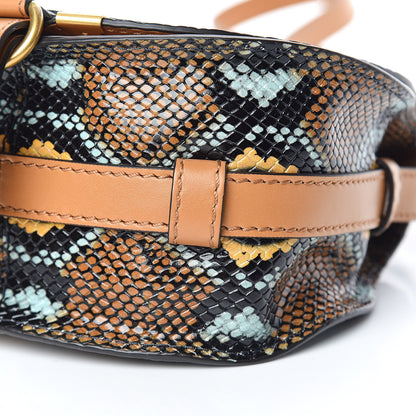 Chloe Python Calfskin Embossed Mini Marcie Round Crossbody Bag Multicolor 6 of 10